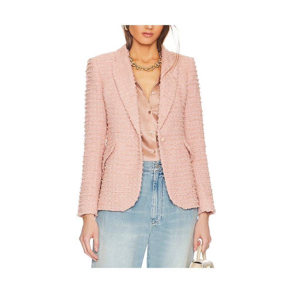 L'Agence Textured Dusty Pink Chamberlain Blazer Size 6